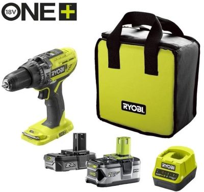 Шурупокрут-дриль ударний акумуляторний Ryobi ONE+ R18PD3-242S 18В 1х2А·год 1х4А·год ЗП 50Нм 500·1800