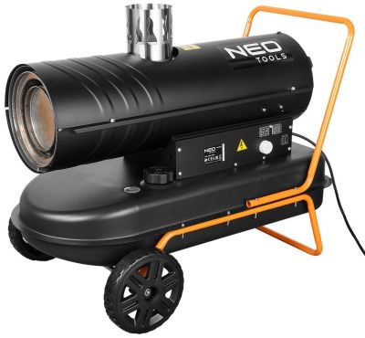 Теплова гармата дизельна Neo Tools, прямого нагріву, 20кВт, 180м2, 750м3/год, колеса, чорний, 23.16к