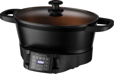 Мультиварка Russell Hobbs GoodToGo, 1000Вт, чаша-6.5л, електронне керув., знімна кришка, кераміка, ч
