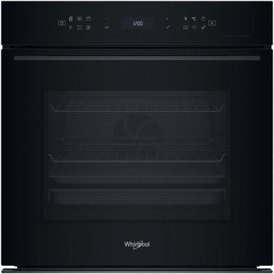 Духова шафа Whirlpool електрична, 73л, A+, дисплей, конвекція, піроліз, телескопічні напрямні, чорни