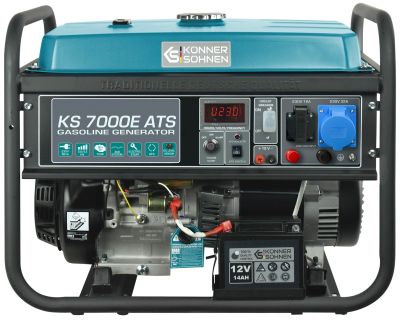Генератор бензиновий Konner&amp;Sohnen KS 7000E ATS, 230В, 5.5кВт, АВР(ATS), електростартер, 76.8кг