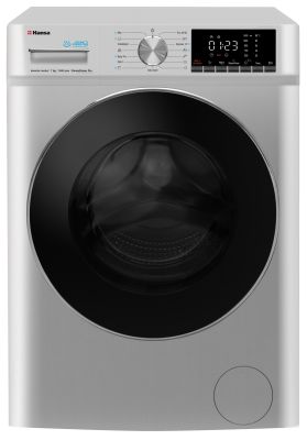 Пральна машина Hansa фронтальна, 7кг, 1400, A+++, 46см, пара, дисплей, сірий