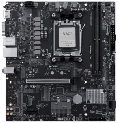 Материнcька плата MSI PRO B840M-B sAM5 B840 2xDDR5 M.2 HDMI DSub mATX