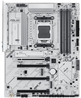 Материнcька плата ASUS B650E MAX GAMING WIFI W sAM5 B650 4xDDR5 M.2 HDMI DP Wi-Fi BT ATX білий