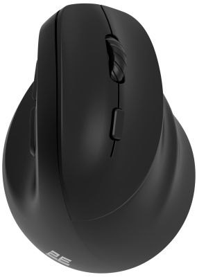 Миша 2E MF325 Silent, WL/BT, вертикальна, чорний