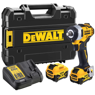 Гайковерт ударний акумуляторний DeWALT XR Li-Ion 12В акб 2х5А·год 338Нм 2850об/хв 3250уд/хв 1/2" кей