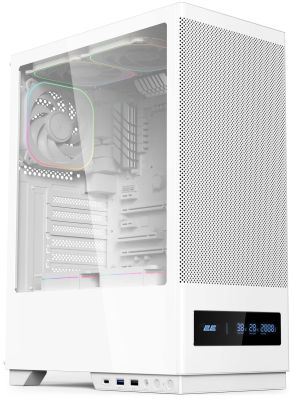 Корпус 2E GAMING  Iconic DS V8202W без БЖ, 1xUSB3.0, 1х USB 2.0, 1xUSB Type-C, 3x120мм ARGB, VGA 330