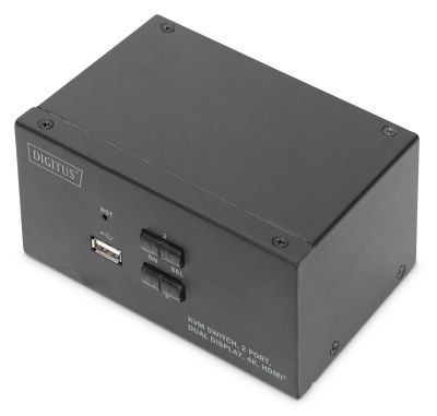 KVM-перемикач DIGITUS Desktop HDMI, 2 Port, Dual Display, 4K