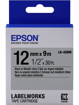 Картридж зі стрічкою Epson LK4SBM принтерів LW-300/LW-400/LW-400VP/LW-600P/LW-700/LW-Z710/LW-900P/LW