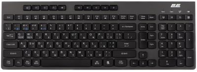 Клавіатура мембранна 2E KS280 120key, WL/BT, EN/UK/RU, silent, чорно-сіра