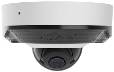 IP-Камера дротова Ajax DomeCam Mini HL white, 8мп, 4мм, гібридне підсвічування IR 15м, білий Led 15м