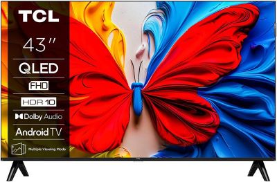 TCL Телевізор 43" QLED FHD 60Hz Smart Android TV Black