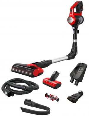 Пилосос Bosch безпровідний, конт пил -0.3л, автон. робота до 40хв, вага-2.9кг, НЕРА, червоний