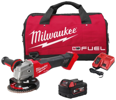 Шліфмашина кутова акумуляторна Milwaukee M18 FSAG125X-501BRF 125мм 18В 1x5.0А·год 8500об/хв ЗП М12-1