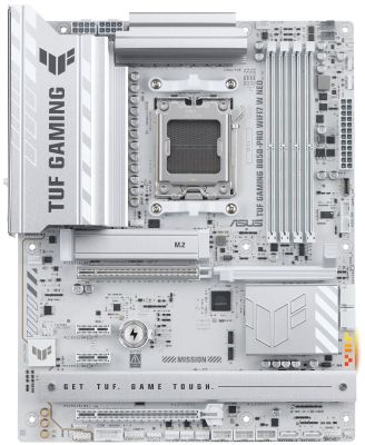 Материнcька плата ASUS TUF GAMING B850-PRO WIFI7 W NEO sAM5 B850 2xDDR5 M.2 HDMI DP Wi-Fi BT ATX біл