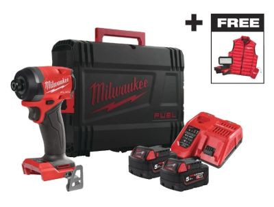 Гвинтоверт ударний акумуляторний Milwaukee M18 FID3MC-502X 18В АКБ 2х5А·год 226Нм 0-3900об/хв 1/4" З