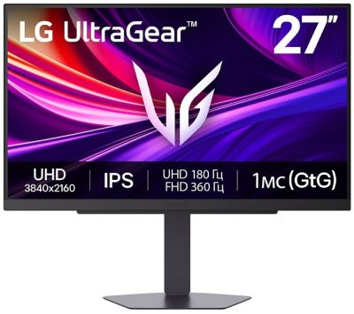 Монітор LG 27" 27G810A-B 2xHDMI, DP, USB, Audio, IPS, 3840x2160, 180/360Hz, 1ms, DCI-P3 95%, G-SYNC,