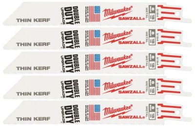 Полотно пиляльне для шабельної пилки Milwaukee THIN KERF універсальне, крок зуба 1.4ммх150мм, 5шт