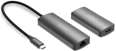 Набір відеоподовжувачів DIGITUS USB-C - HDMI, 4K/120 Гц, CAT6, 30м