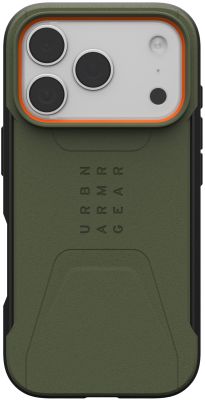 Чохол UAG для iPhone 17 Pro, Civilian MagSafe, Olive/Orange