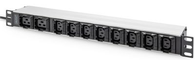 Пристрій розподілу електроживлення DIGITUS 1U, 8xC13, 2xC19, 16A, 250V, вилка C20