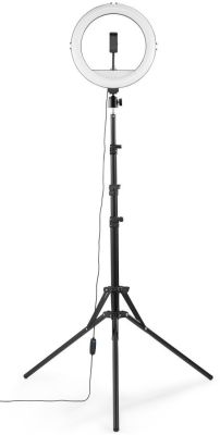 Трипод смартфону Hama Steady-120 V2, кулястий, 185см, Bluetooth, зі світлодіодним кільцем, чорний