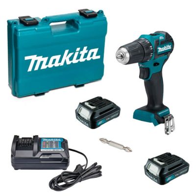 Шурупокрут-дриль акумуляторний Makita DF332DWYE 10.8В 2х1.5А·год 21·35Нм 0-450·0-1500об/хв ЗП кейс 0