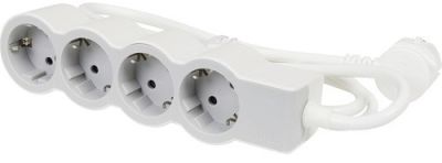 Подовжувач мережевий Legrand стандарт, 3м, 4xТипF, 16A, біло-сірий