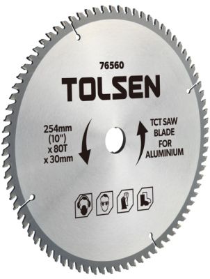 Диск пильний Tolsen по люмінію, 254х80Tх30мм