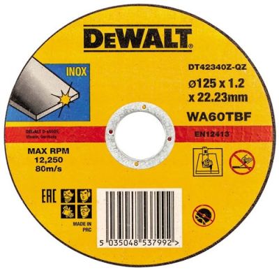 Диск відрізний DeWalt INOX FASTCUT по металу 125х1х22.23мм