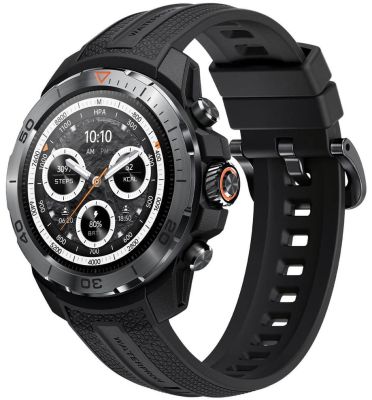 Смарт-годинник Mibro GS Explorer 48мм, 1.32", 466x466, AMOLED, BT 5.3, Dual-band GPS, 10 ATM, чорний