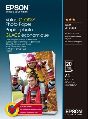 Папір Epson A4 Value Glossy Photo Paper 20 арк.