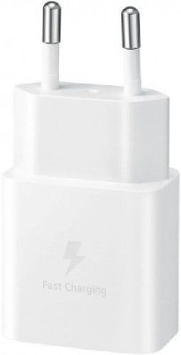 Зарядний пристрій мережевий Samsung 15Вт USB-С, білий