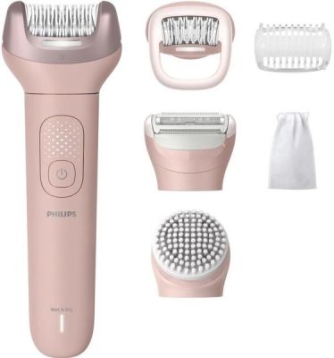 Епілятор Philips Series 9000 дисковий, аккумул., пінцет.-32, волог.+сух., насадок-4, футляр, рожевий