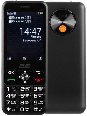 Мобільний телефон 2E E280 2025 2.8" 2SIM, 1500мА•год, чорний