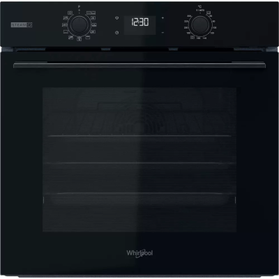 Духова шафа Whirlpool електрична, 71л, A+, дисплей, конвекція, телескопічні напрямні, пара, чорний