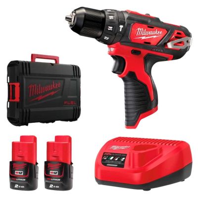 Шурупокрут-дриль акумуляторний Milwaukee M12 BPD-202C 12В 2х2А·год 30Нм 0-1500об/хв ЗП C12 C кейс 1.