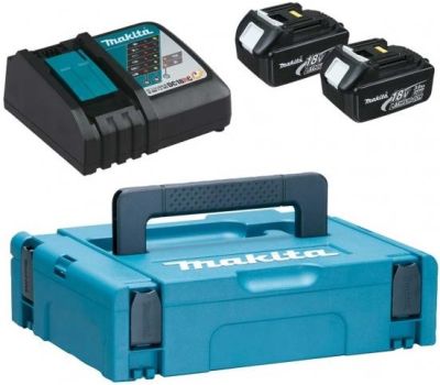 Набір акумулятора та зарядного пристрою Makita 197952-5 LX BL1830 2х18В 3А·год ЗП DC18RC кейс Makpac