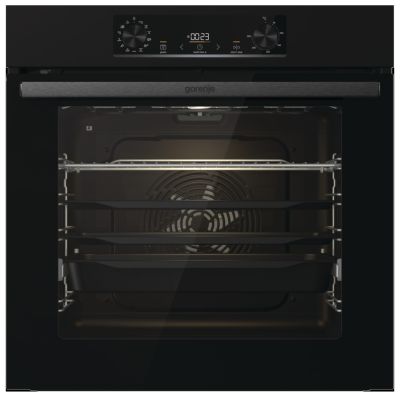 Духова шафа Gorenje електрична, 77л, A+, пара, дисплей, піроліз, чорний