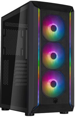 Корпус SilverStone Fara FA511Z-BG без БЖ, 2xUSB3.0, 3x120мм, ARGB VGA 360мм, LCS ready, TG Side Pane