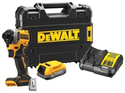 Шурупокрут ударний акумуляторний DeWalt XR Li-Ion PowerStack 18В 1х1.7А·год 206Нм 3250об/хв 3800уд/х
