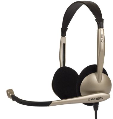Гарнітура комп'ютерна стерео On-ear Koss CS100i 3.5 mini-jack, Uni Mic, 2.4м, Бежевий