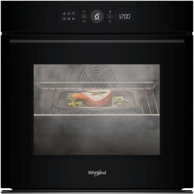 Духова шафа Whirlpool електрична, 73л, A+, дисплей, конвекція, піроліз, телескопічні напрямні, чорни