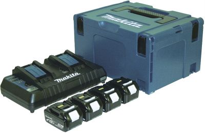 Набір акумулятора та зарядного пристрою Makita 197156-9 LXT BL1840 4х18В 4А·год ЗП DC18RD кейс Makpa