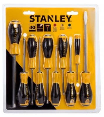 Набір викруток Stanley ESSENTIAL Ph0,1,2, Pz1,2, Sl:5.5,3,4,6..5,8 10шт