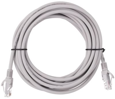 Патч-корд 2E САТ 5e, UTP, 5м, 26AWG, RJ45, 7/0.16, Cu, LSZH, сірий
