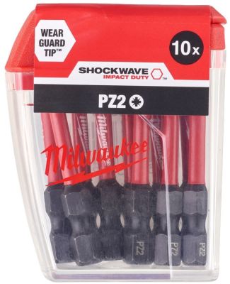 Біти Milwaukee Shockwave PZ2х50мм, набір 10шт