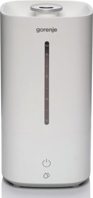 Зволожувач повітря Gorenje ультразвуковий, 20м2, 5л, 500мл/г, електр. кер-ння, верх. залив воды, авт