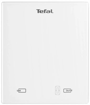 Ваги Tefal кухонні Essential, 5кг, AAAx2 в комплекті, скло, білий