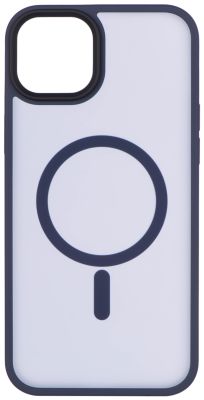 Чохол 2Е Basic для iPhone 15 Plus, Soft Touch MagSafe Cover, синій темний